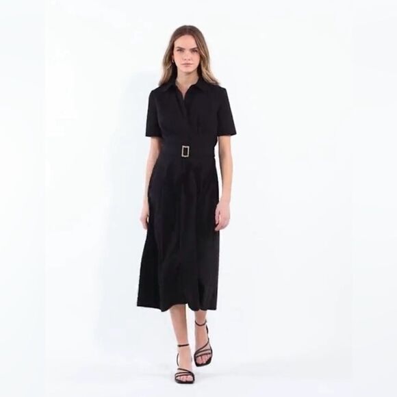 River Island Dresses & Skirts - River Island Black belted midi, NWT Size8